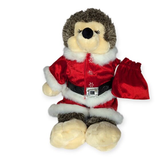 Build-A-Bear BAB 2011 St Louis Zoo Exclusive Hedgehog with Santa Outfit - Picture 1 of 15